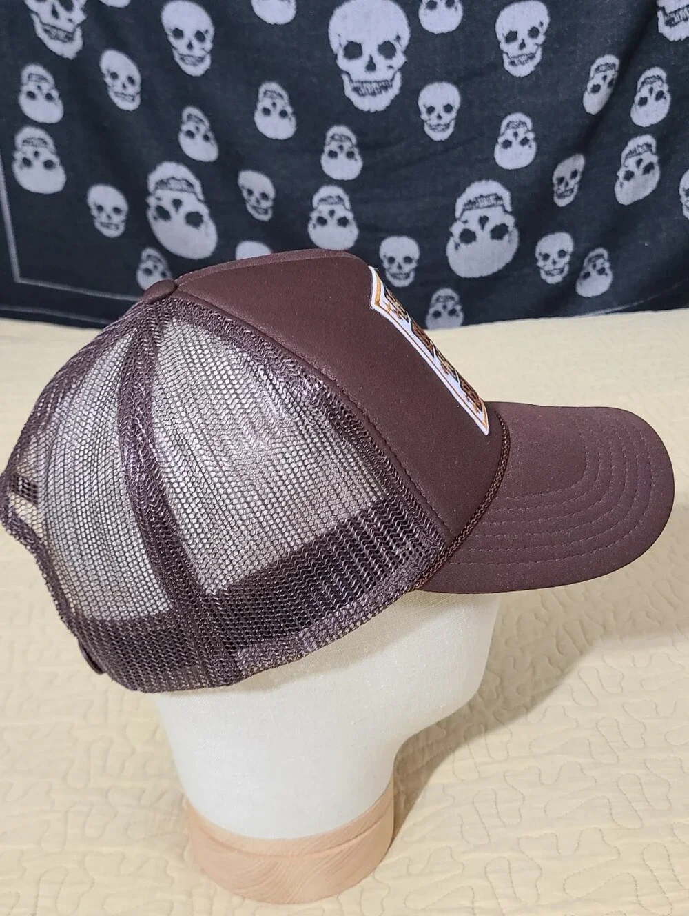 Kinda Boujee Kinda Broke logo patch trucker snapback hat